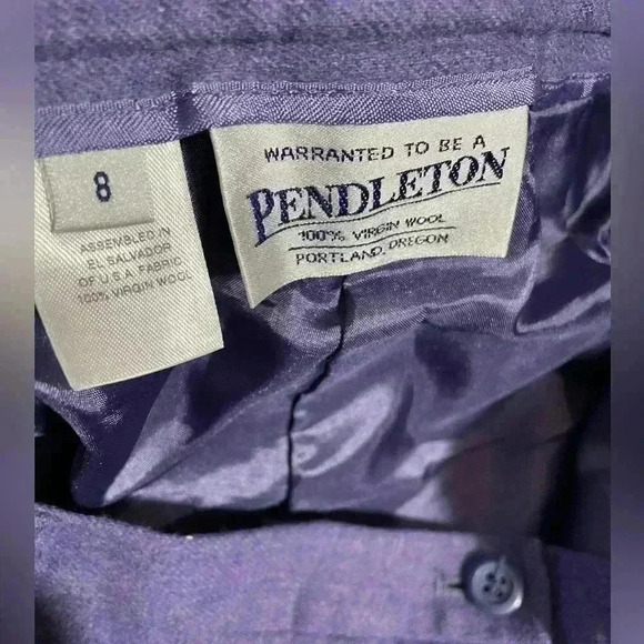Pendleton 100% Wool Pants - Purple - Size 8 - Vintage - Picture 5 of 7